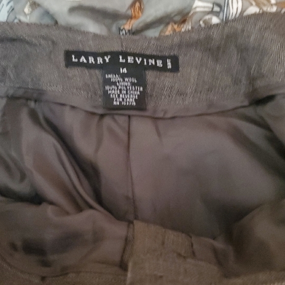 Larry Levine Womens Lined Elegant Brown Dress Pants - Picture 8 of 10